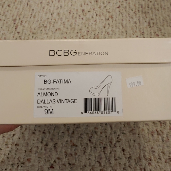 BCBG Retro 70s Cognac Leathet Platform Leather Spike Stiletto  Heels - Picture 7 of 7